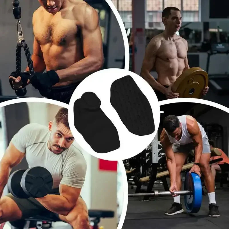 Anti-Slip Workout Grips, Ergonomics Rubber Gym Grips, Weight Lifting Grips for Hand Protection, Workout Gym Gloves for Men and Women Deadlift, Fitness Training, Weightlifting and Exercise