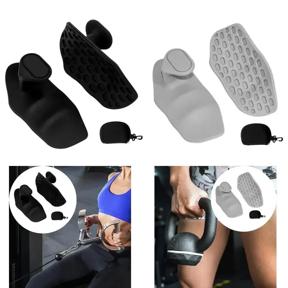 Anti-Slip Workout Grips, Ergonomics Rubber Gym Grips, Weight Lifting Grips for Hand Protection, Workout Gym Gloves for Men and Women Deadlift, Fitness Training, Weightlifting and Exercise
