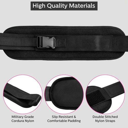 Hold Weights up to 600Lbs Hip Thrust Belt - Heavy Duty, Comfortable, Adjustable Hip Belt for Glute Trainer with Anti-Slip Pads Upgrade Hip Thrust Belt Ideal for Home Workouts with Dumbbells, Kettlebells, Plates Extra Padding for Gym and Home